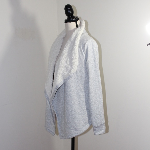 Gap Kids, sherpa lined cardigan waterfall sweater sweatshirt - Picture 2 of 5